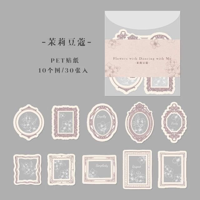 Retro frame style Pet stickers - Journal Carnival