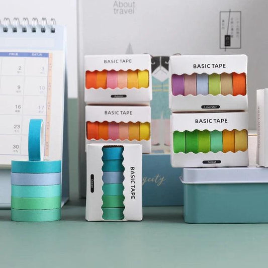 Macaron Color Washi Tape Set - Journal Carnival