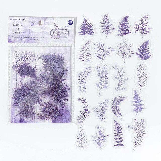 Retro Dense Diary Flower Stickers - Journal Carnival
