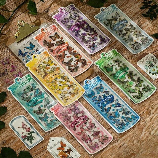 Bronzing Butterfly Sticker Sheet - Journal Carnival
