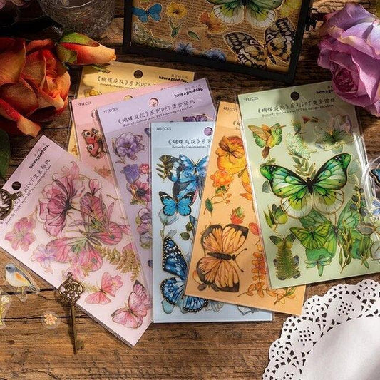Butterfly Garden series Pet stickers - Journal Carnival