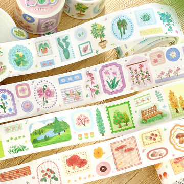 Botanical-Themed Die Cut Washi Tape
