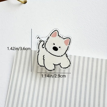 Cute Puppy Shape Acrylic Clips