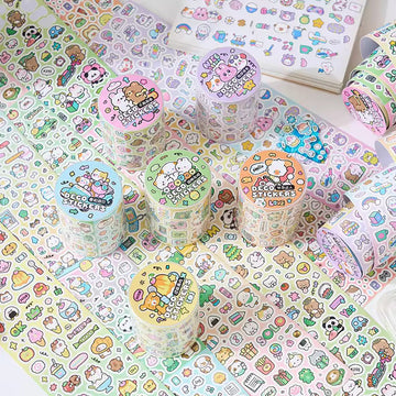 Cute new world decorative die-cut sticker tape