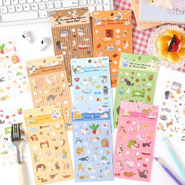 Cat Star Paradise Series sticker Sheet