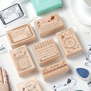 Cute Cat Daily Memo Series Diary Stamp