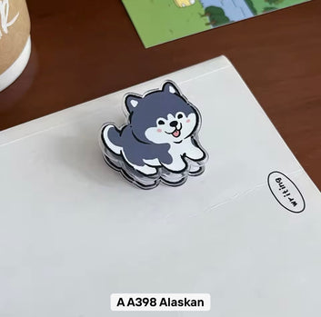 Dog Themed Acrylic Notebook Clips