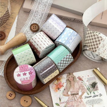 Dot Pattern Battle Series Die Cutting White Kraft Paper Tape