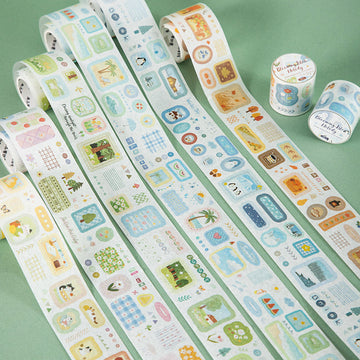 Flower Island Melodies Series Die Cutting Washi Tape