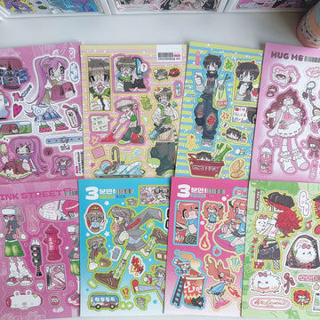 Cute Cartoon Anime Series Sticker Sheets
