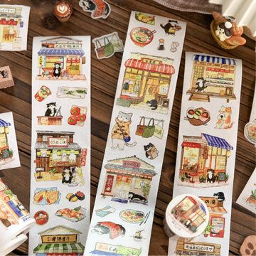 Cat Shop Series Die Cutting Washi Tape