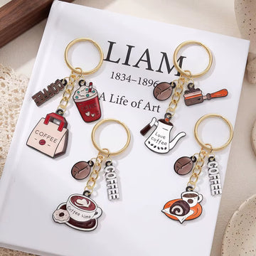 Creative Coffee Themed Small Keychains
