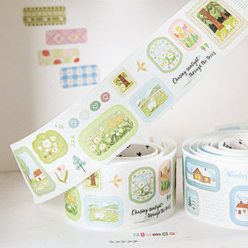 Flower Island Melodies Series Die Cutting Washi Tape