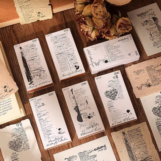 Poetry Collection of Years Series Wooden Stamp