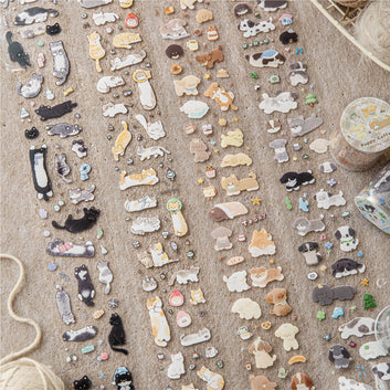 Kitten and puppy business series Die Cutting PET Tape