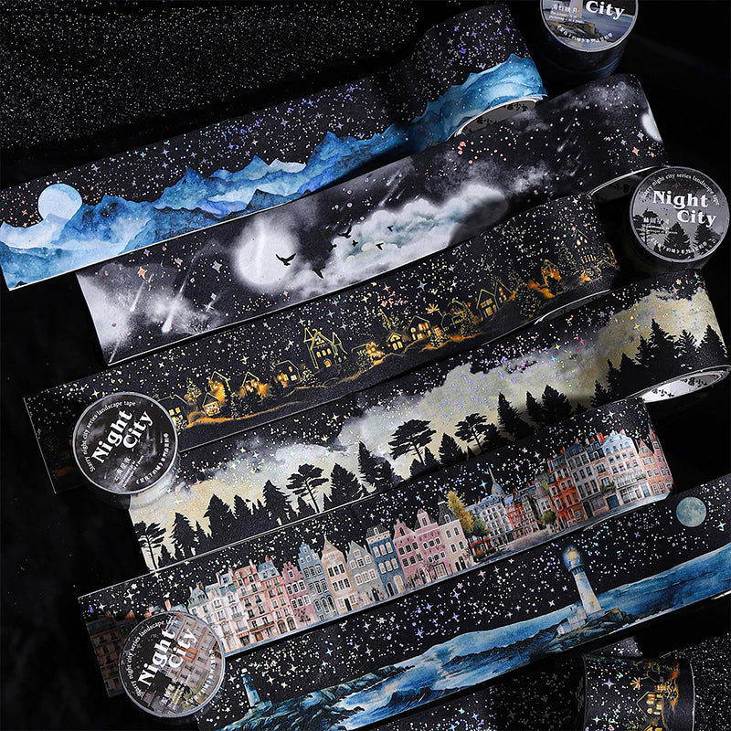 The Starry Night Series Laser Silver Washi Tape