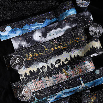 The Starry Night Series Laser Silver Washi Tape