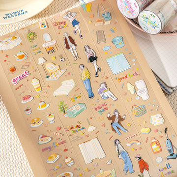 Colorful Mood Series Die Cutting PET Tape