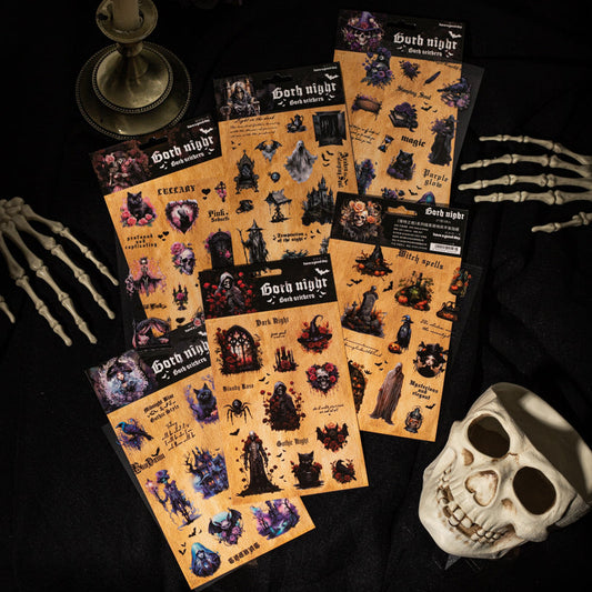Goth Night Series Sticker Sheets