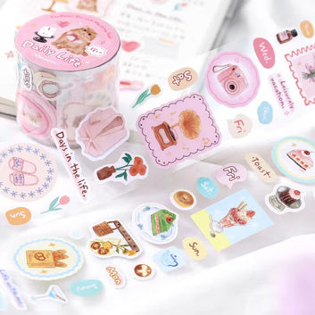 My Little Daily Life Series Die Cut Washitape