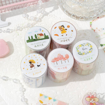 Painted Cloud Notebook Series Die Cutting Flash PET Tape