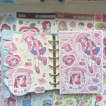Anime Sweet Girl Cool Series Sticker Sheet