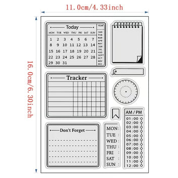 Calendar Planner Clear Stamp