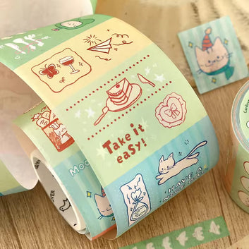 Free Style Doodle Series Die Cut Tape