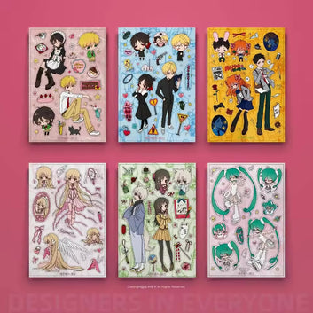 WAKAWAKA Haikyuu Anime Character Japanese Style Girl Sticker Sheet