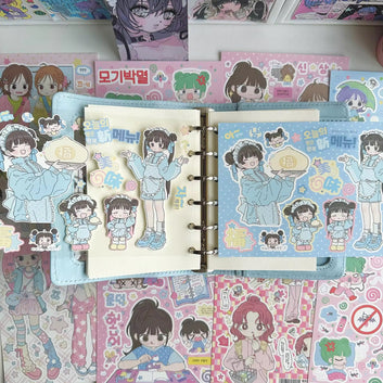 Cute Girl Character Stickers  Sheet