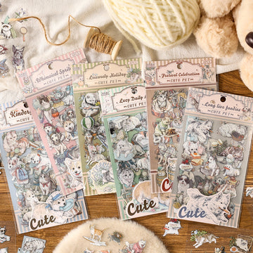 Cute Pets Dominate The Market Series Sticker Sheets