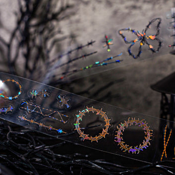 Pre-cut thorn vine horror theme background PET tape