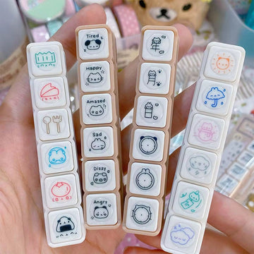 Book Punch card Stamp