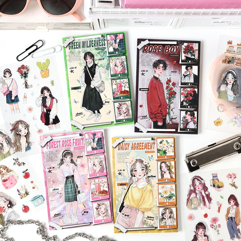 Flower Shadows Poem Series Sticker Book