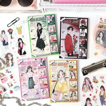 Flower Shadows Poem Series Sticker Book