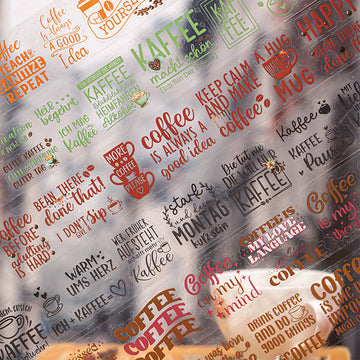 Coffee Quote Series Die cutting Pet Tape