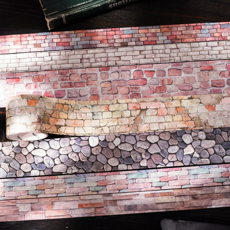 Red Wall and Blue Brick Series Washi Tape Set