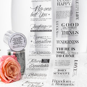 Romantic Letters Series Die Cutting PET Tape
