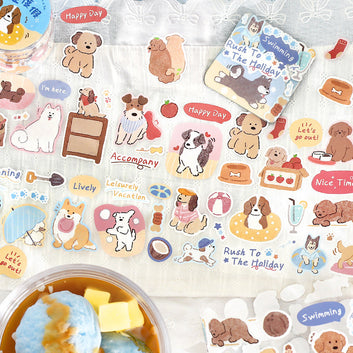 Caring Dog Series Die Cutting Synthetic Paper Tape
