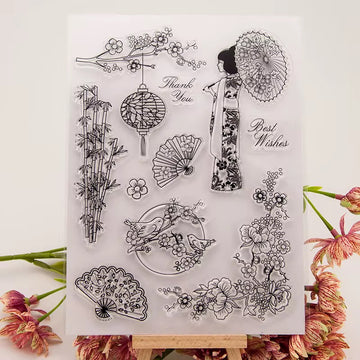 Cherry Blossom Scrapbook Clear Stamps