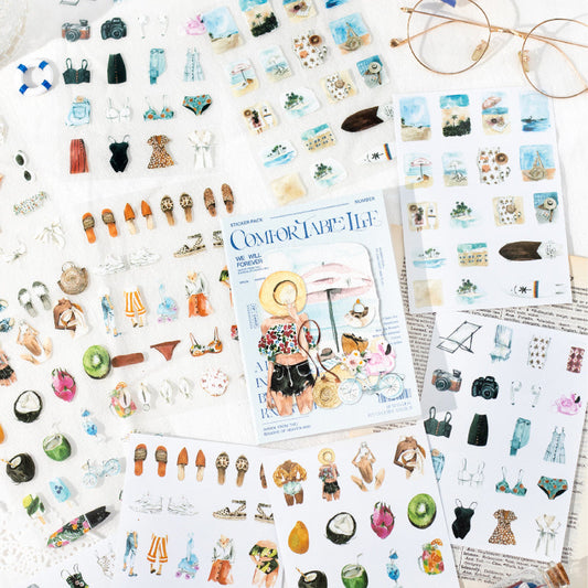 Pleasent life series scrapbook sticker Sheets