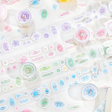 Misty cat series Die Cutting Flash Special Paper Tape