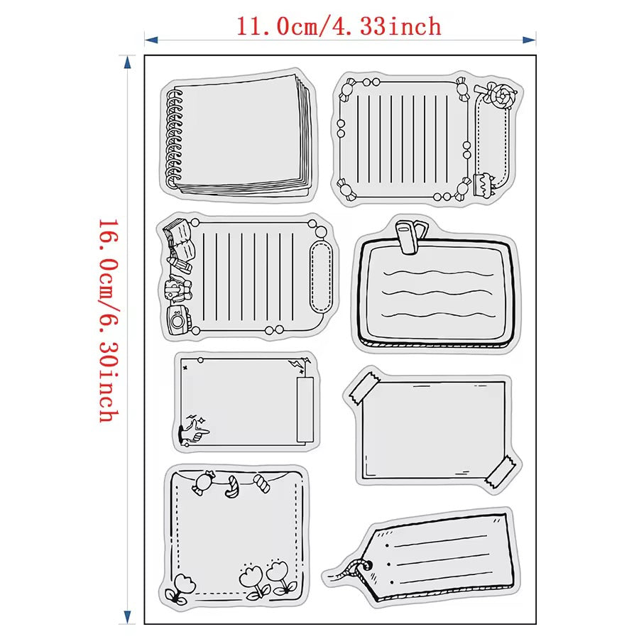 Label Frame Stamp Label Frame Silicone Stamp