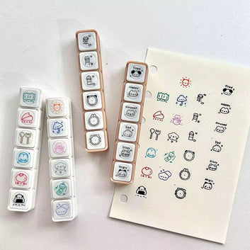 Book Punch card Stamp