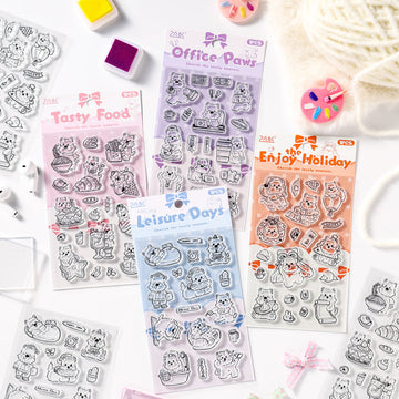 Scribble Puppy Series Silicone Stamp