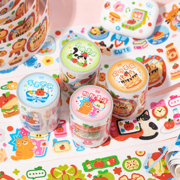 Fruit Fairy Tale Series Die Cutting Flash Coated Paper Tape