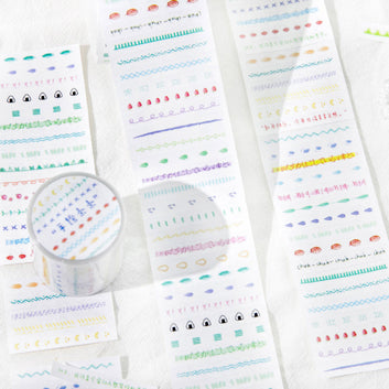Vitality Color Bar Series Die Cutting Flash Sand Tape