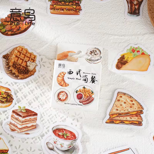 Western Simple Meal Sticker Box