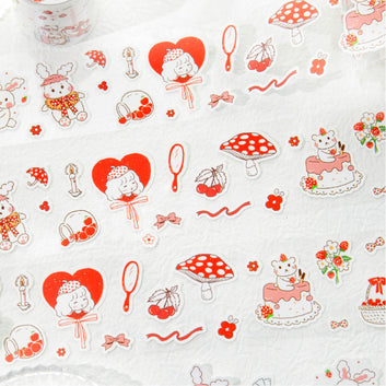 Cute story series Die Cutting Flash Sand Tape
