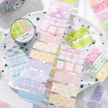Cute Block Lines Series Die Cutting Flash Washi Tape
